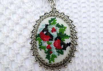 Кулон "Снегири".