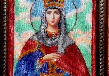 Икона вышитая бисером