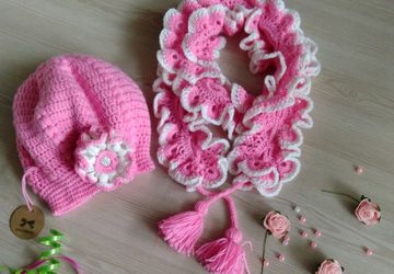 Комплект берет и шарф