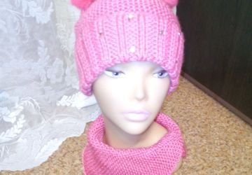 Комплект шапка+манишка