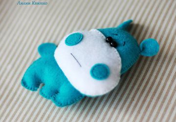 Брошь "Бегемотик"