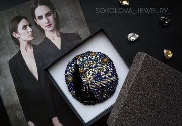 Брошь-звёздная ночь