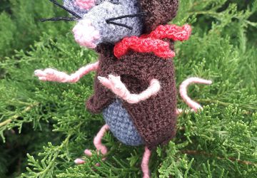 Вязаный мышонок " Шуршик".