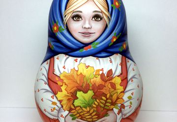 Неваляшка музыкальная деревянная