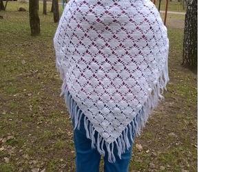 Мохеровая шаль "Белоснежка"