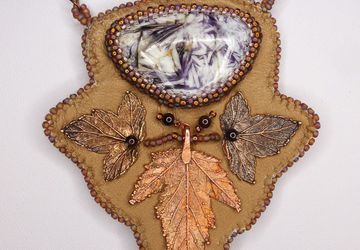 Кулон "Звенящая роща" с лепидолитом