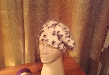 вязаный берет крючком