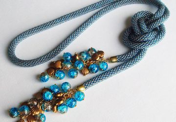 Лариат из бисера Сокровища русалки