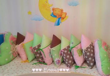 1) Бортики-домики м подушки-облачка