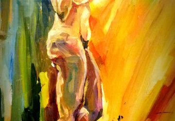 освещенная солнцем