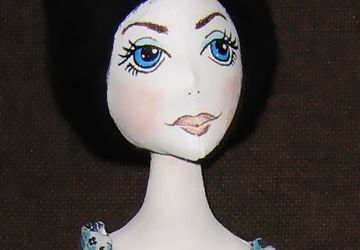 Текстильна будуарная кукла