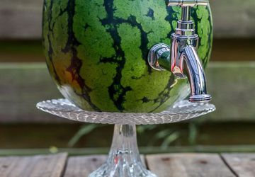 Как сделать бочонок-арбуз.