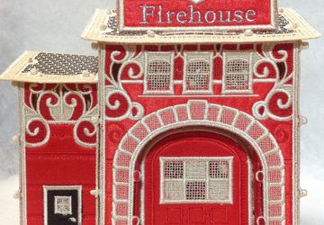 Кружевной ночник "Огненный домик"