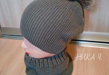 Шапка Бини +снуд