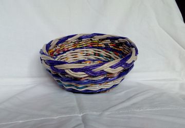 Конфетница плетеная "Цветное настроение", №1