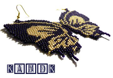 Серьги "Крылья бабочки"