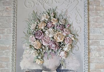 Картина "Розы в вазе"