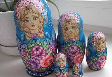 Матрешка ''Голубая рапсодия ''