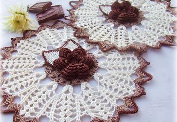 Комплект декоративных салфеток "Шоколадный десерт"