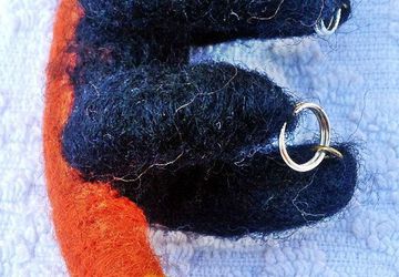 Валяная Панда из шерсти