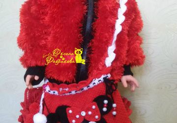 Детское платье  Минни маус ! шапочка , сумочка и курточка