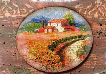 Мастер-класс ВЕШАЛКА С МЕДАЛЬОНОМ «ПОД СОЛНЦЕМ ТОСКАНЫ»