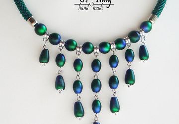 Колье из бисера и бусин Шахерезада