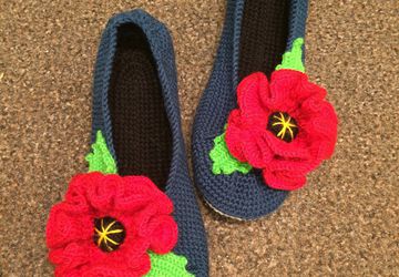 Тапочки балетки вязанные крючком