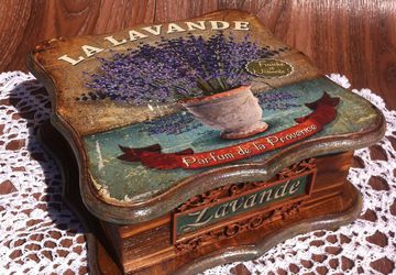 Шкатулка из сосны "Лаванда"