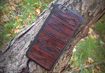 Эксклюзивный кожаный чехол (бампер) на iphone 6+