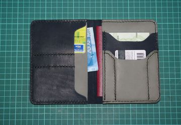 Холдер для автодокументов из натуральной кожи темно-синий