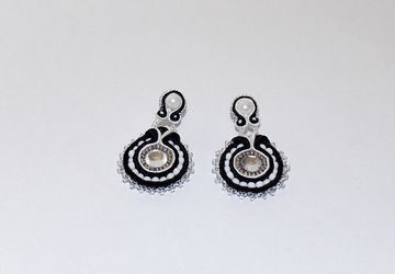 Серьги " Черное и Белое"
