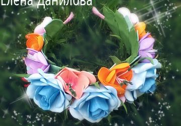 ободок с цветами