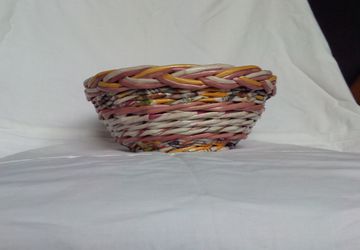 Конфетница плетеная "Цветное настроение", №6