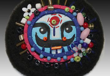 Брошь бохо черная брахманчик 1