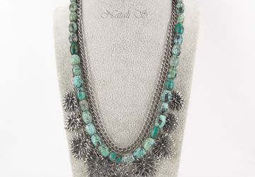 Колье "Зимний лес"