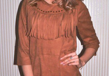 Платье из замши ручной работы