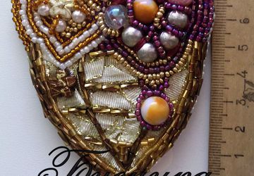 Брошь из бисера. Мороженое