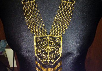 Гердан и браслет Черное золото