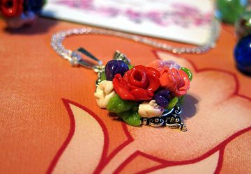 Комплект Цветочный (кулон и кольцо)