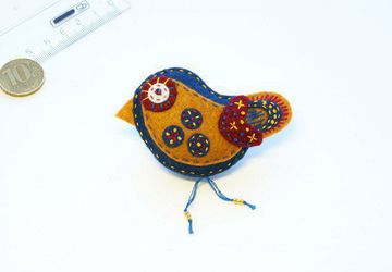 Брошь "Птичка"