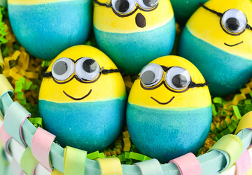 ОКРАШЕННЫЕ ПАСХАЛЬНЫЕ ЯЙЦА МИНЬОНЫ (MINION).