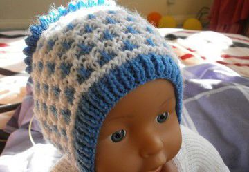 Шапочка для новорожденного спицами