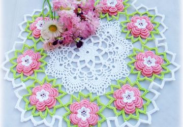 Декоративная салфетка "Нежность цвета"