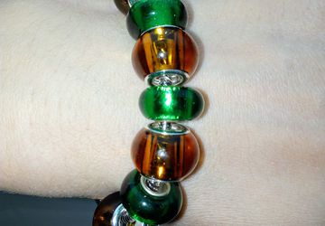 Браслет с шармами из муранского стекла