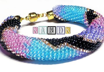 Стильный браслет "Фиалковый змей"