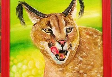 Картина маслом «Портрет каракала»