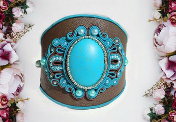 Браслет женский из натуральной кожи.