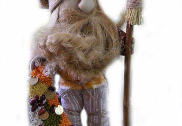 Интерьерная кукла - домовой с рогом изобилия