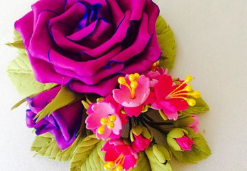 #заколка-брошь из фоамирана